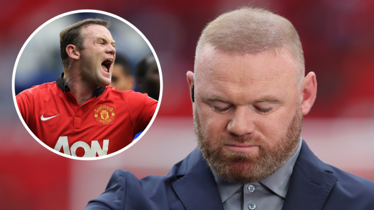 Wayne Rooney checks his watch while presenting for Channel 4 prior to the international friendly match between England and Iceland at Wembley Stadi...