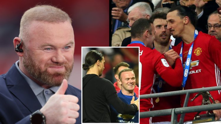 Wayne Rooney gestures whilst presenting for Channel 4 prior to the international friendly match between England and Iceland at Wembley Stadium on J...