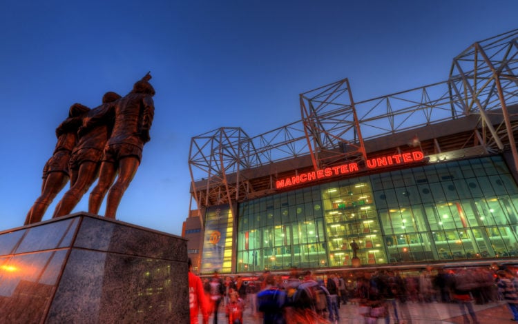 (EDITORS NOTE: THIS IS A HDR PHOTOGRAPH, HIGH DYNAMIC RANGE) A general view of the East Stand at Old Trafford, the home of Manchester United before...