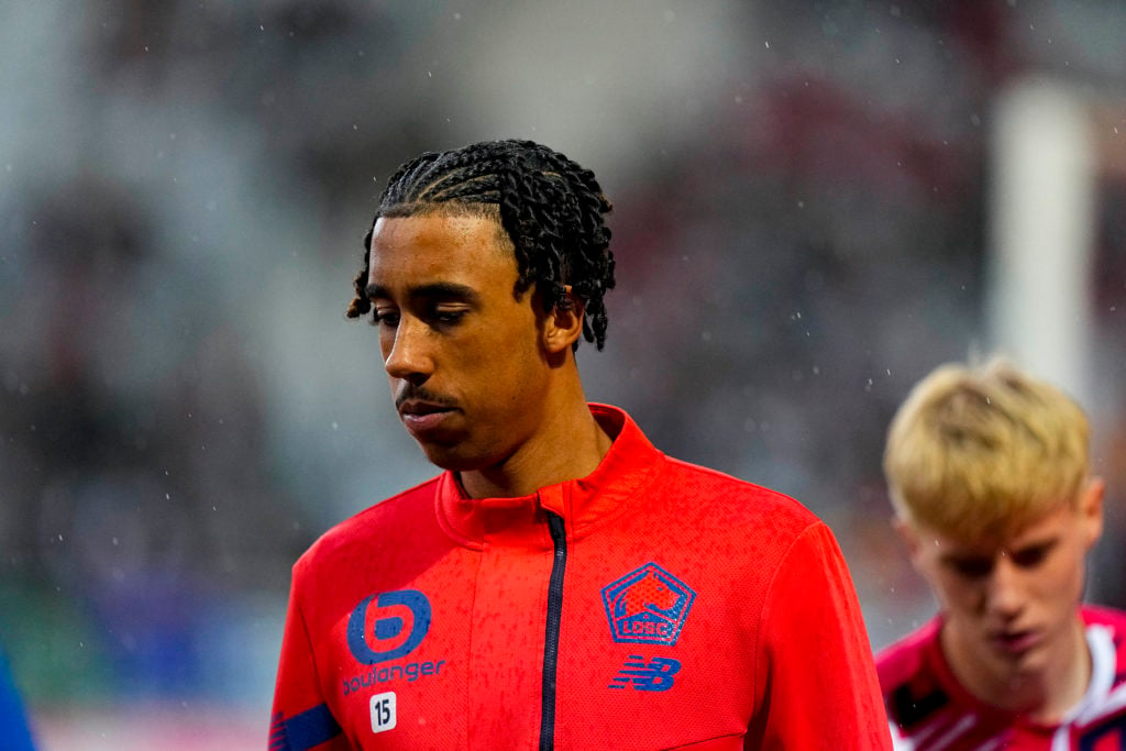 LOSC's Leny YORO during the Uber Eats Ligue 1 match between Lille and Lyon on May 6, 2024 at Stade Pierre Mauroy in Lille, France.