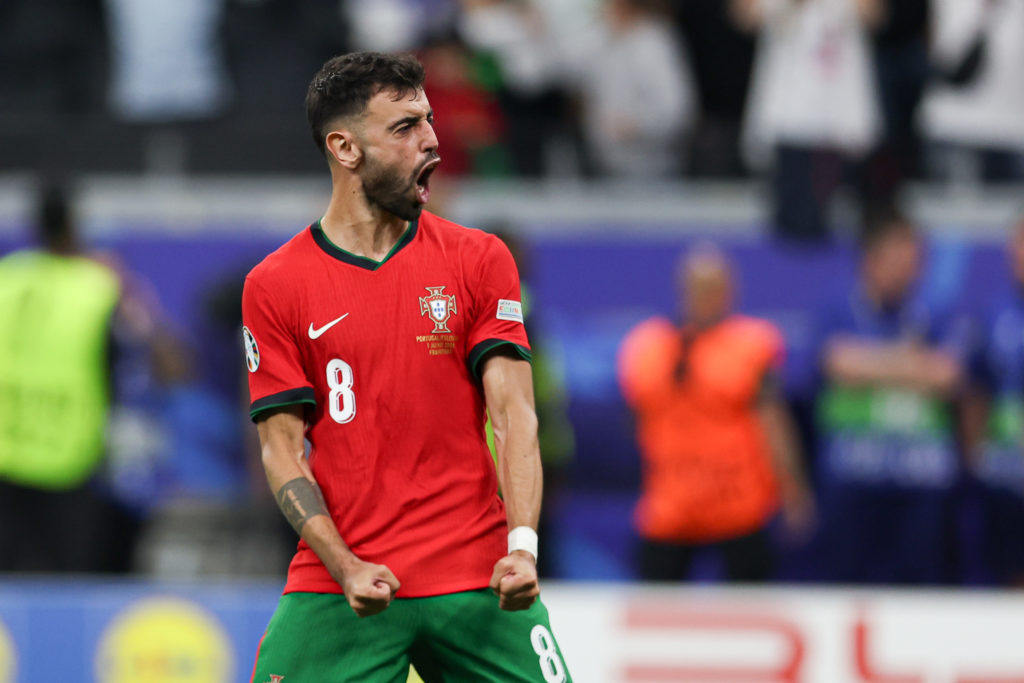 Bruno Fernandes of Portugal celebrates during the UEFA EURO