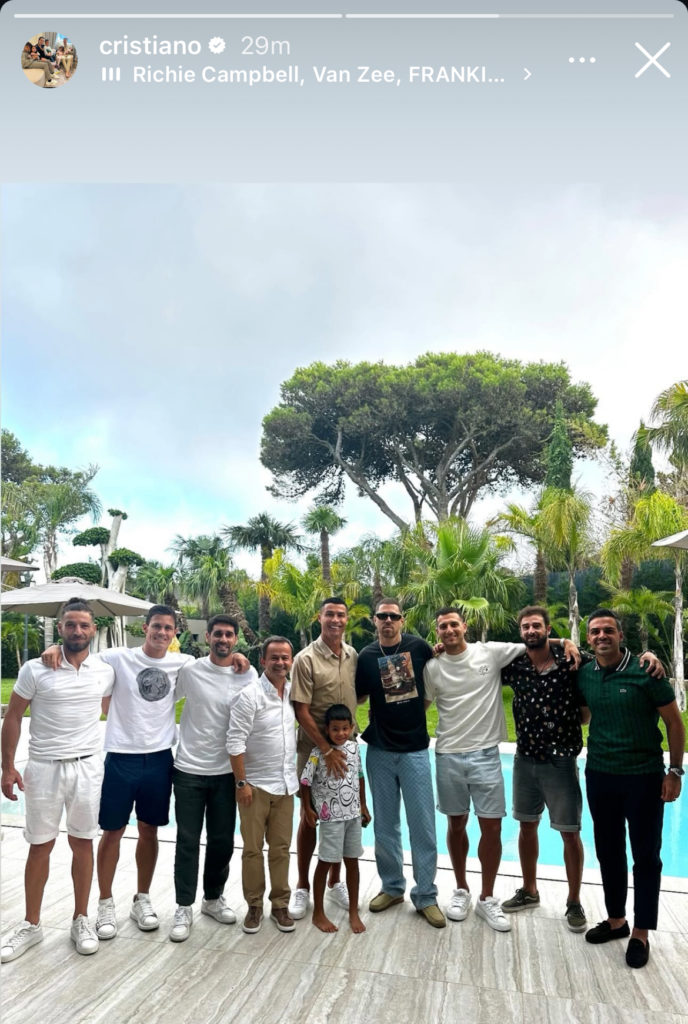 Cristiano Ronaldo Instagram holiday picture