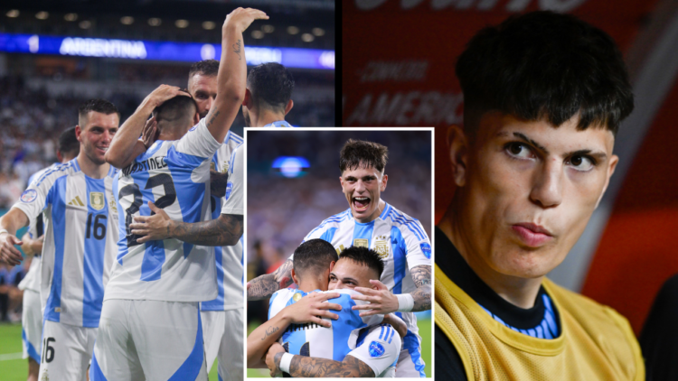 HOUSTON, UNITED STATES - JULY 5: Alejandro Garnacho of Argentina during the CONMEBOL Copa America USA 2024 match between Argentina and Ecuador at N...