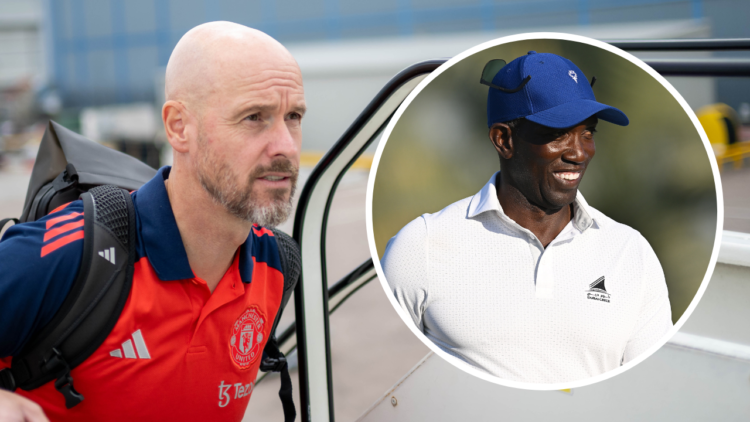 MANCHESTER, ENGLAND - JULY 24: Manager Erik ten Hag of Manchester United departs from Manchester Airport ahead of their pre-season tour on July 24,...