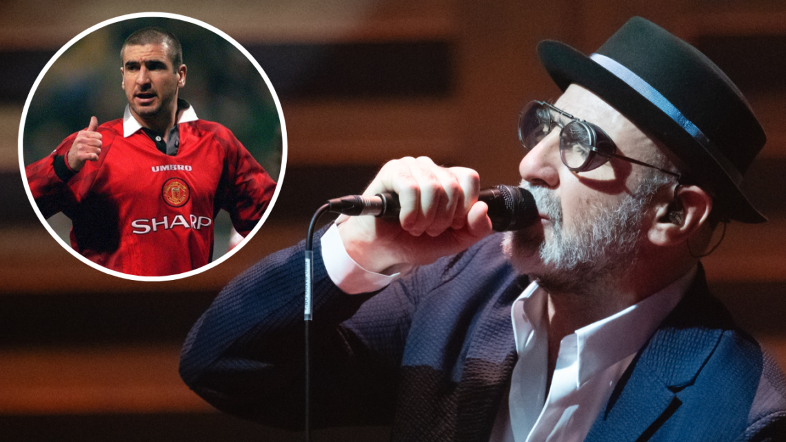 LONDON, ENGLAND - APRIL 17: Eric Cantona performs live at King's Place on April 17, 2024 in London, England (Photo by Samir Hussein/WireImage), inc...