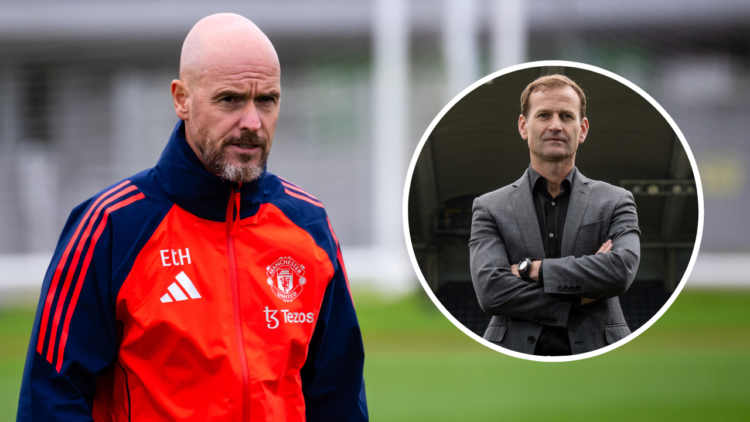 MANCHESTER, ENGLAND - JULY 11: Manager Erik ten Hag of Manchester United in action during a first team pre-season training session at Carrington Tr...