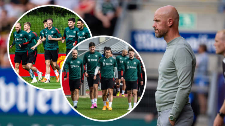 TRONDHEIM, NORWAY - JULY 15: Manager Erik ten Hag of Manchester United in action during the pre-season friendly match between Rosenborg and Manches...