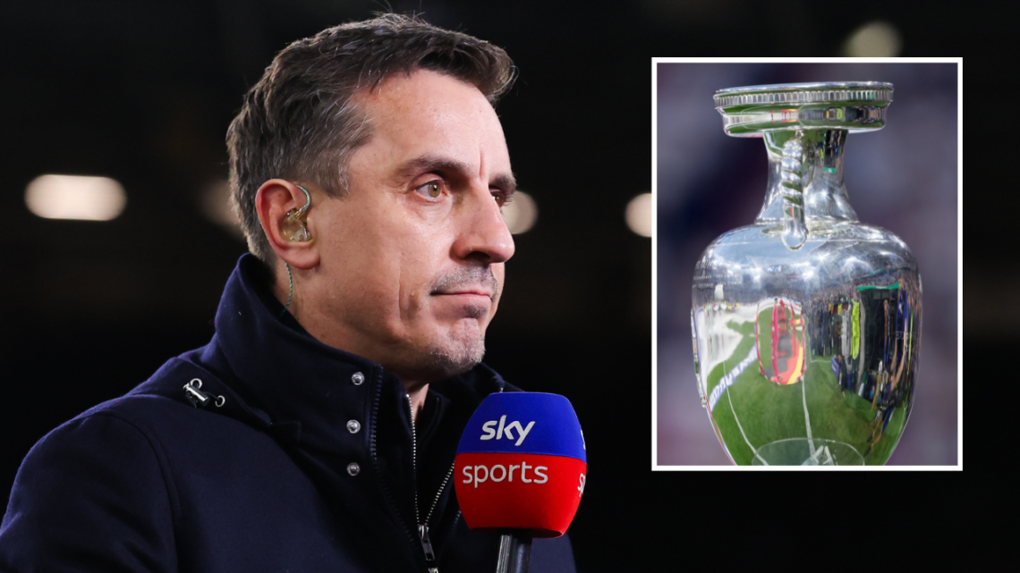 LONDON, ENGLAND - FEBRUARY 26: Sky Sports pundit Gary Neville prior to the Premier League match between West Ham United and Brentford FC at London ...