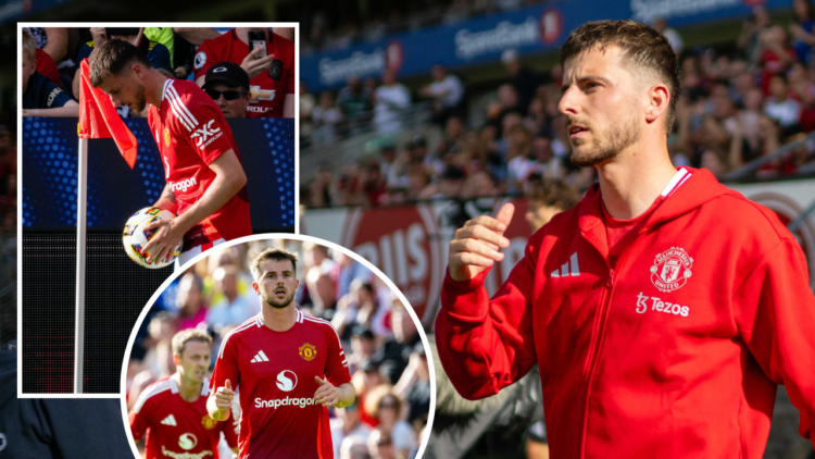 TRONDHEIM, NORWAY - JULY 15: Mason Mount of Manchester United walks out ahead of the pre-season friendly match between Rosenborg and Manchester Uni...