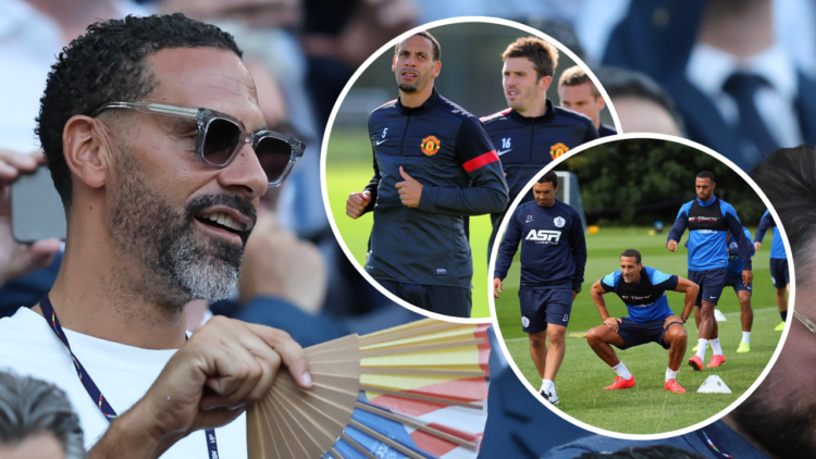 COLOGNE, GERMANY - JUNE 25: Former England player Rio Ferdinand attends the game during the UEFA EURO 2024 group stage match between England and Sl...