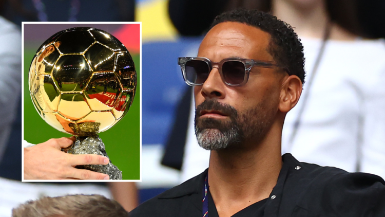 GELSENKIRCHEN, GERMANY - JUNE 30: Rio Ferdinand looks on prior to the UEFA EURO 2024 round of 16 match between England and Slovakia at Arena AufSch...