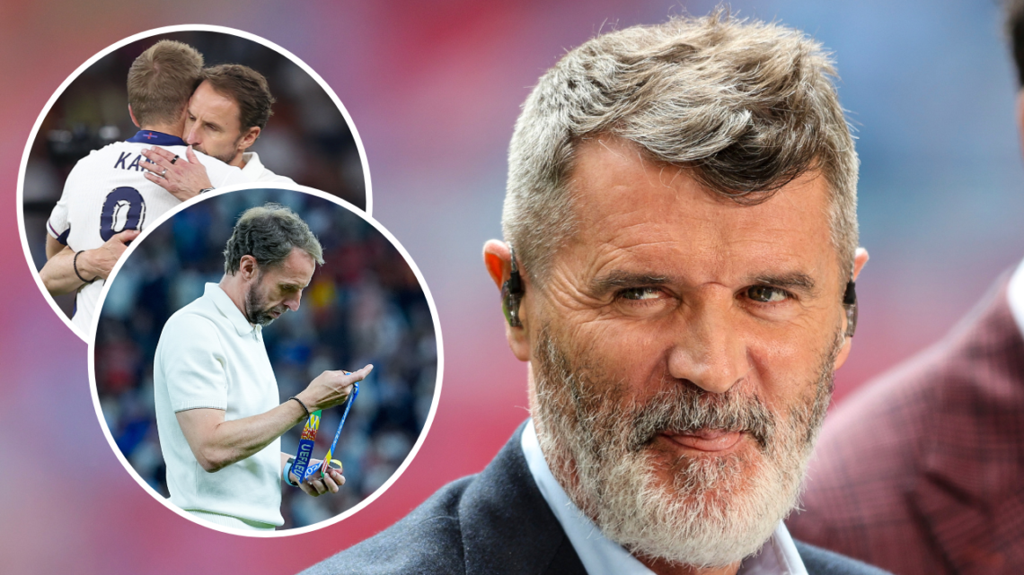 LONDON, ENGLAND - MAY 25: Ex- Manchester United skipper Roy Keane is seen presenting for ITV during the Emirates FA Cup Final match between Manches...