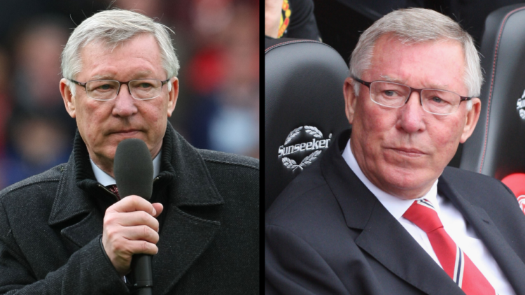 SOUTHAMPTON, ENGLAND - SEPTEMBER 02: Manager Sir Alex Ferguson of Manchester United watches from the dugout during the Barclays Premier League matc...