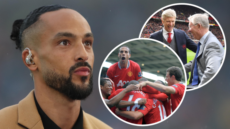 BRIGHTON, ENGLAND - APRIL 6: Theo Walcott looks on during the Premier League match between Brighton & Hove Albion and Arsenal FC at American Expres...