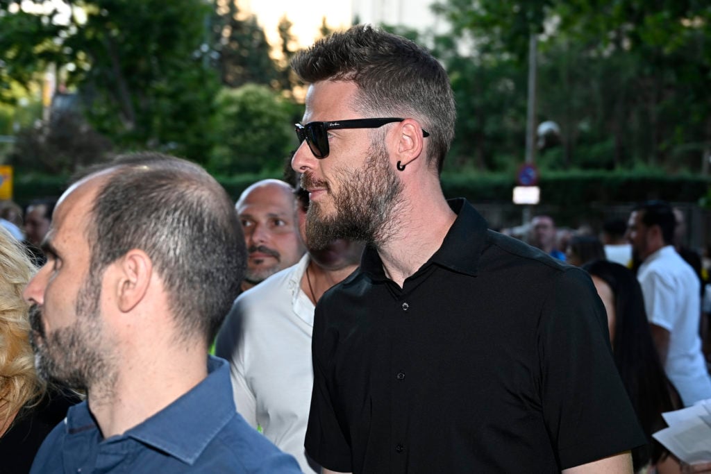 David de Gea attends Luis Miguel's concert at the Santiago Bernabeu on July 6, 2024 in Madrid, Spain.