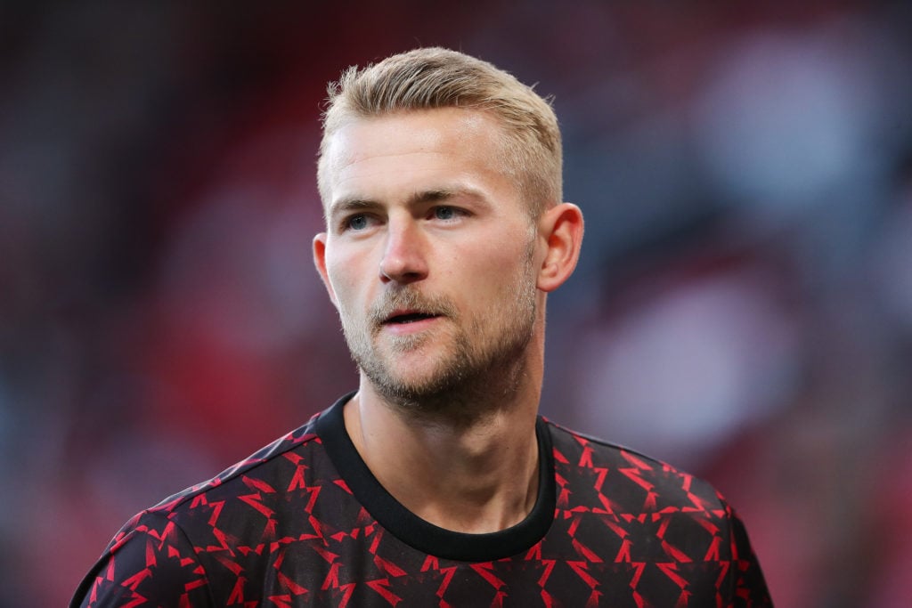 Matthijs de Ligt of Manchester United during the Premier League match between Manchester United FC and Fulham FC at Old Trafford on August 16, 2024...