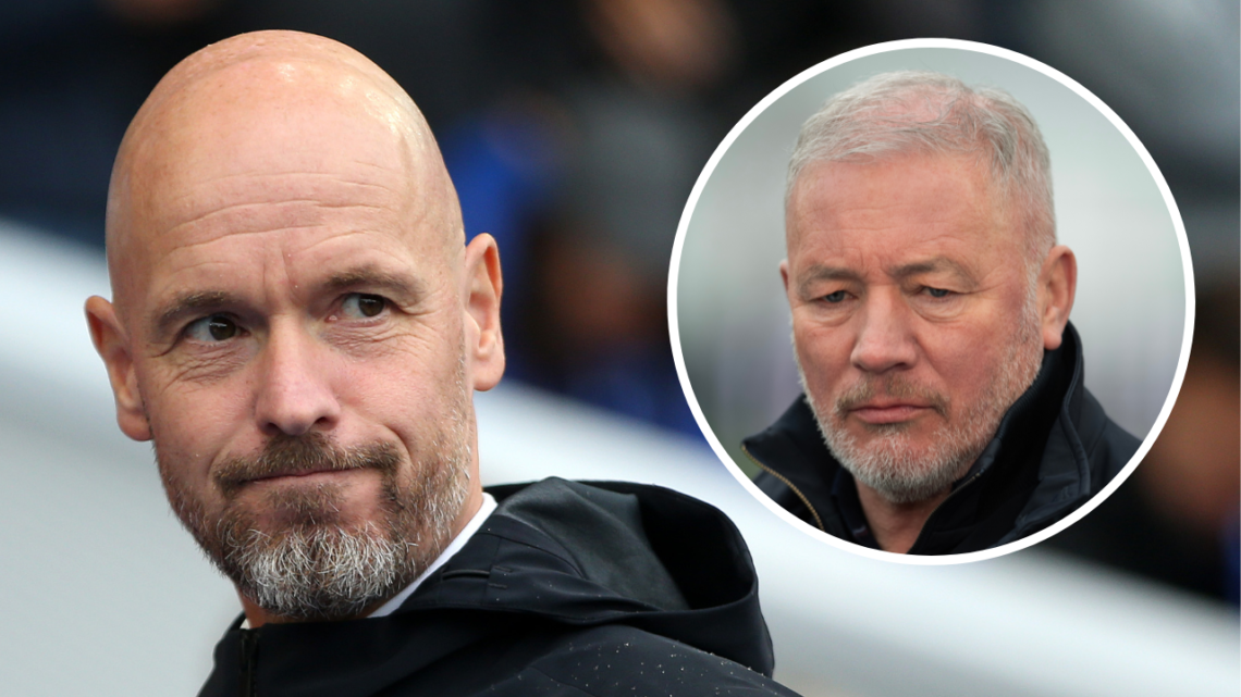 BRIGHTON, ENGLAND - AUGUST 24: Erik ten Hag, Manager of Manchester United, looks on prior to the Premier League match between Brighton & Hove Albio...