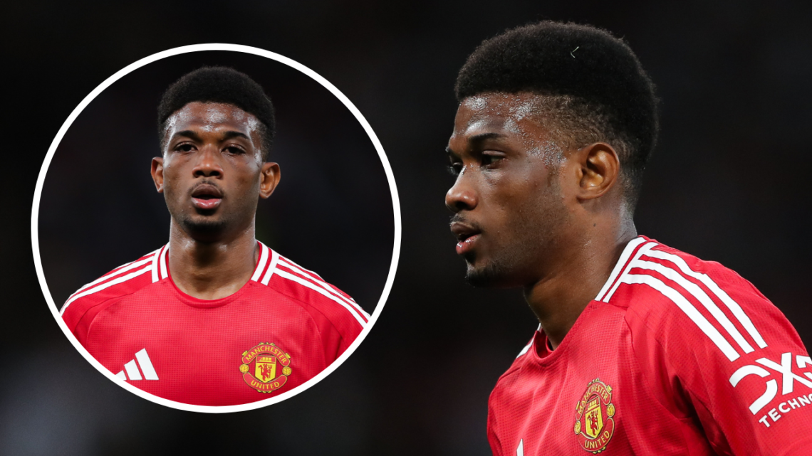 MANCHESTER, ENGLAND - AUGUST 16: Amad Diallo of Manchester United during the Premier League match between Manchester United FC and Fulham FC at Old...