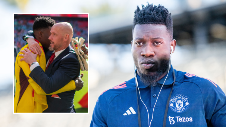 SAN DIEGO, CALIFORNIA - JULY 31: Andre Onana of Manchester United arrives ahead of the pre-season friendly match between Manchester United and Real...