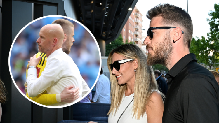 MADRID, SPAIN - JULY 06: Edurne and David de Gea attend Luis Miguel's concert at the Santiago Bernabeu on July 6, 2024 in Madrid, Spain (Photo By F...