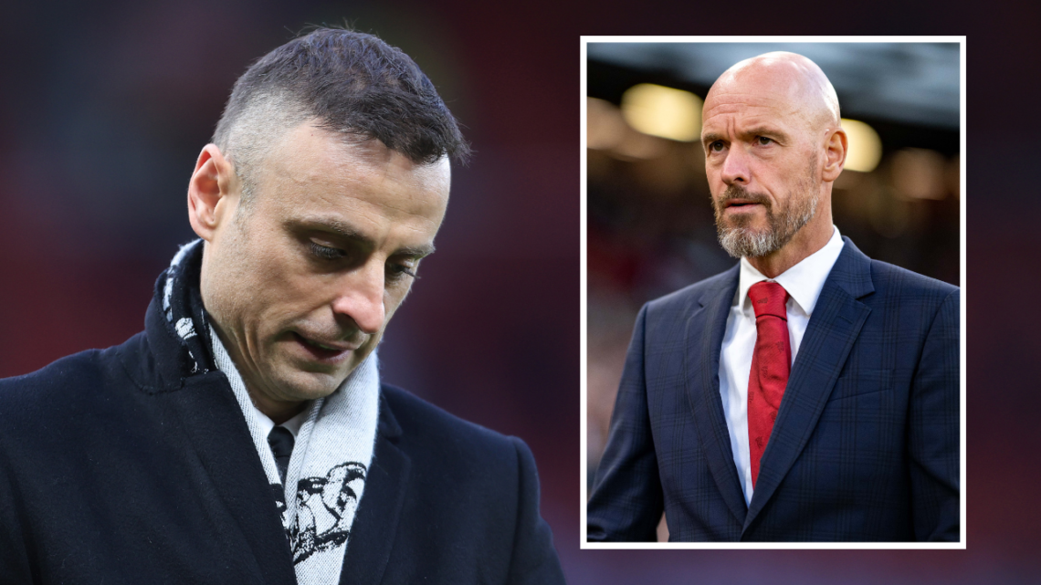 MANCHESTER, ENGLAND - JANUARY 14: Former player Dimitar Berbatov looks on before the Premier League match between Manchester United and Tottenham H...