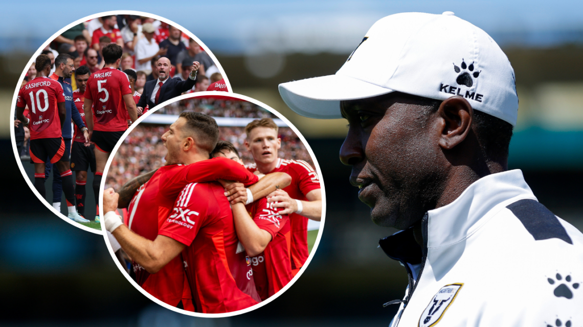 WELLINGTON, NEW ZEALAND - NOVEMBER 06: Coach Dwight Yorke of Macarthur FC looks on during the round five A-League Men's match between Wellington Ph...