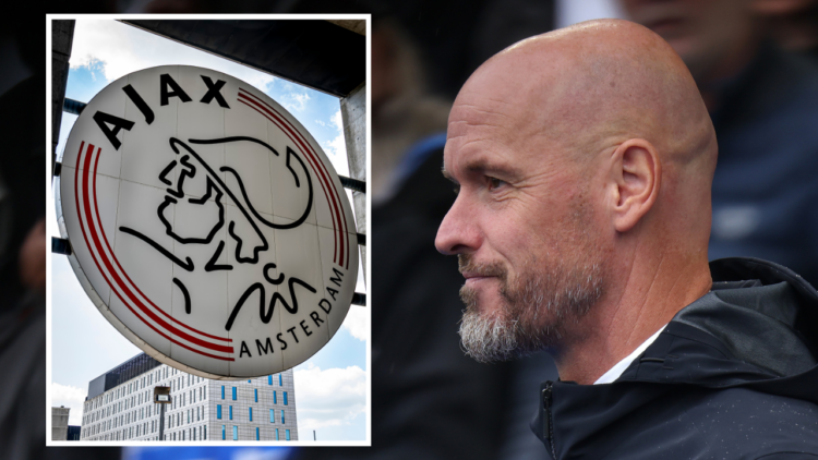 BRIGHTON, ENGLAND - AUGUST 24: Manager Erik ten Hag of Manchester United FC during the Premier League match between Brighton & Hove Albion FC and M...