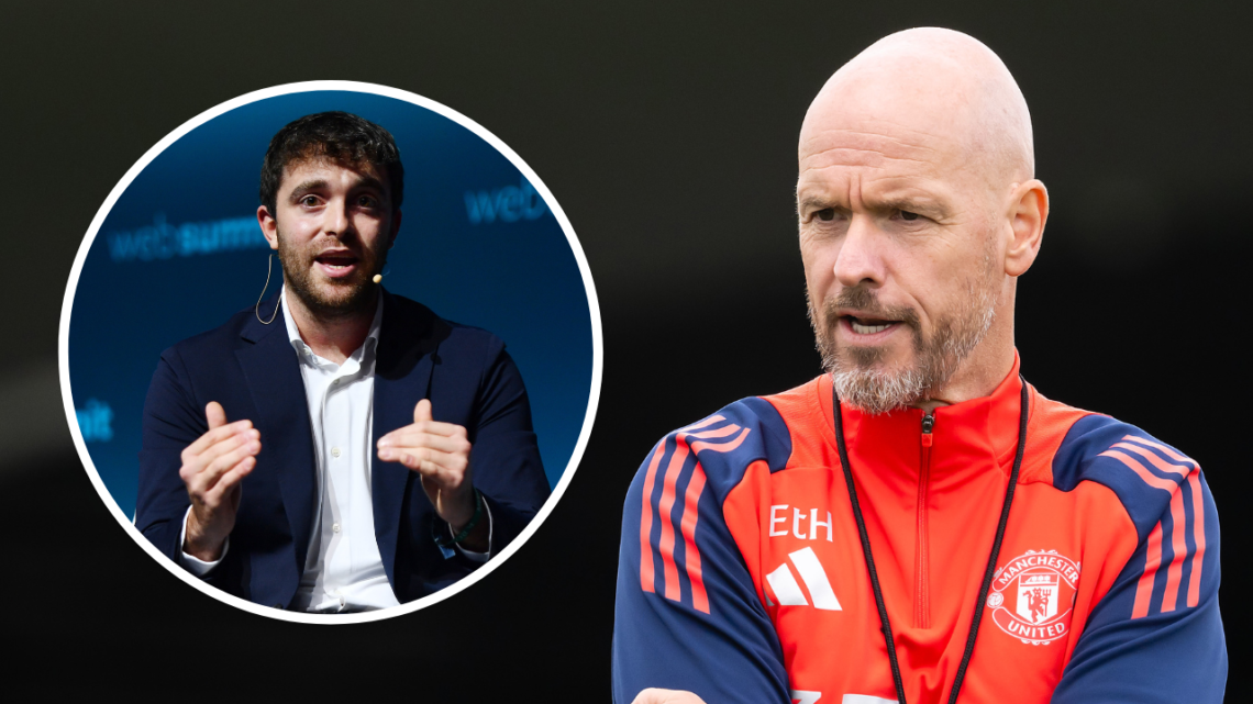 MANCHESTER, ENGLAND - JULY 22: Manager Erik ten Hag of Manchester United in action during a pre-season training session at Carrington Training Grou...