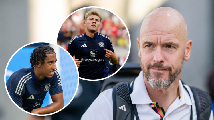 SAN DIEGO, CALIFORNIA - JULY 31: Manager Erik ten Hag of Manchester United in action during the pre-season friendly match between Manchester United...