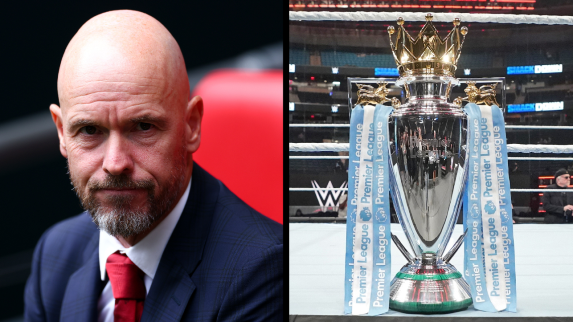 LONDON, ENGLAND - AUGUST 10: Erik ten Hag Manager/Head Coach of Manchester United during the 2024 FA Community Shield match between Manchester Unit...