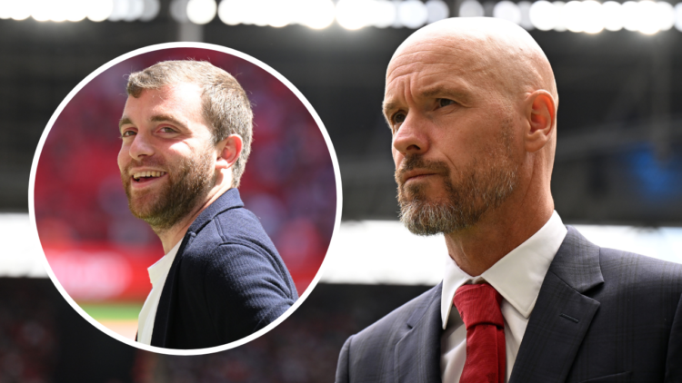 LONDON, ENGLAND - AUGUST 10: Erik ten Hag, Manager of Manchester United looks on prior to the 2024 FA Community Shield match between Manchester Uni...