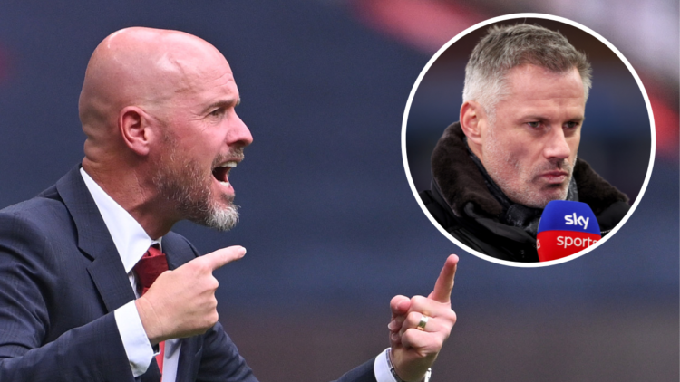 LONDON, ENGLAND - AUGUST 10: Erik ten Hag Head Coach of Manchester United gestures during the 2024 FA Community Shield match between Manchester Uni...