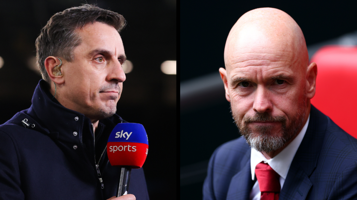 LONDON, ENGLAND - FEBRUARY 26: Sky Sports pundit Gary Neville prior to the Premier League match between West Ham United and Brentford FC at London ...