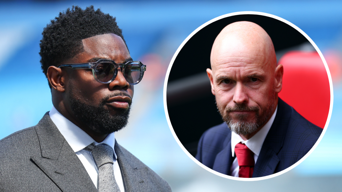 MANCHESTER, ENGLAND - MAY 19: Micah Richards presenting for Sky Sports ahead of the Premier League match between Manchester City and West Ham Unite...