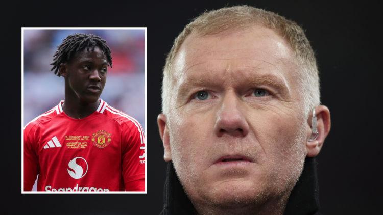 MANCHESTER, ENGLAND - DECEMBER 12: Former Manchester United player Paul Scholes working as a TV pundit during the UEFA Champions League match betwe...