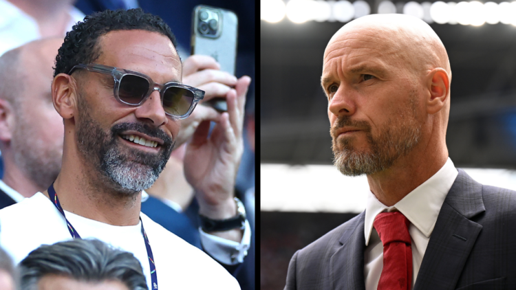 COLOGNE, GERMANY - JUNE 25: Rio Ferdinand looks on prior to the UEFA EURO 2024 group stage match between England and Slovenia at Cologne Stadium on...