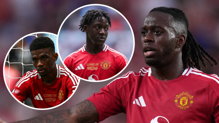 COLUMBIA, SOUTH CAROLINA - AUGUST 03: Aaron Wan-Bissaka #29 of Manchester United reacts during a pre-season friendly match against Liverpool at Wil...