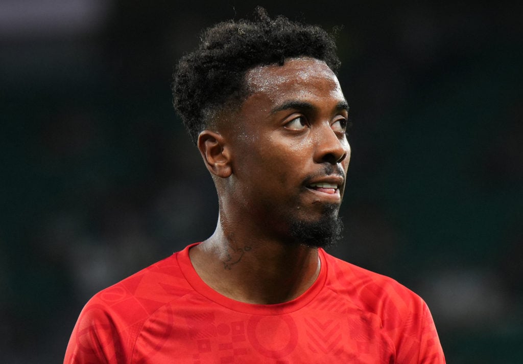 Angel Gomes of LOSC Lille during the warm up before the start of the UEFA Champions League 2024/25 League Phase MD1 match between Sporting CP and L...