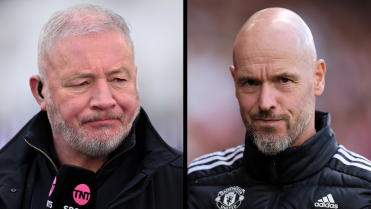LONDON, ENGLAND - APRIL 27: Ally McCoist looks on holding a TNT Sports microphone prior to the Premier League match between West Ham United and Liv...