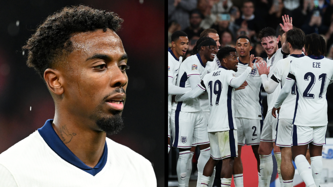 LONDON, ENGLAND - SEPTEMBER 10: Angel Gomes of England looks on during the UEFA Nations League 2024/25 League B Group B2 match between England and ...