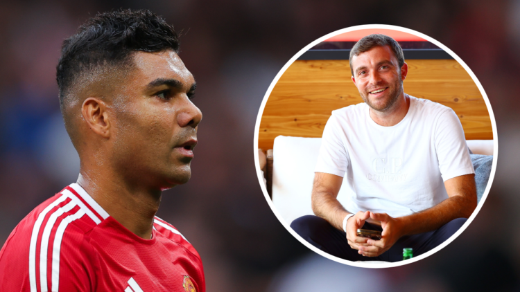 MANCHESTER, ENGLAND - SEPTEMBER 01: Casemiro of Manchester United during the Premier League match between Manchester United FC and Liverpool FC at ...