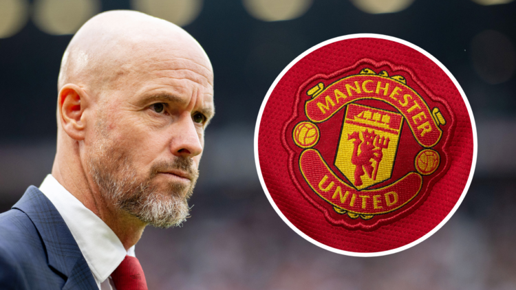 MANCHESTER, ENGLAND - SEPTEMBER 01: Erik ten Hag, Manager of Manchester United enters the pitch prior to the Premier League match between Mancheste...