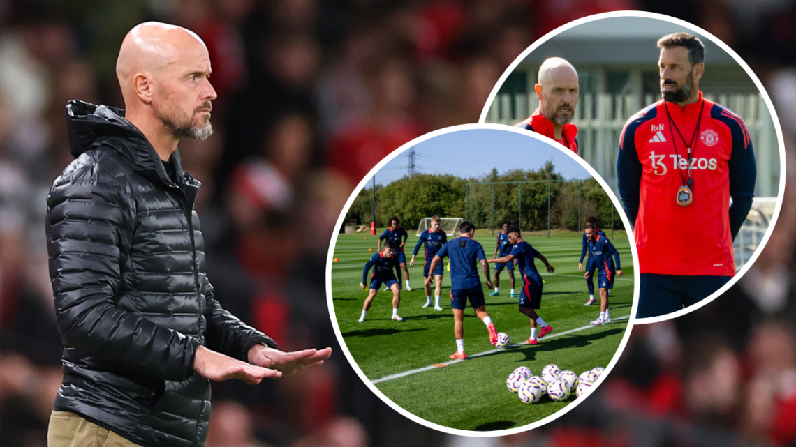 MANCHESTER, ENGLAND - SEPTEMBER 17: Erik ten Hag the head coach / manager of Manchester United during the Carabao Cup Third Round match between Man...