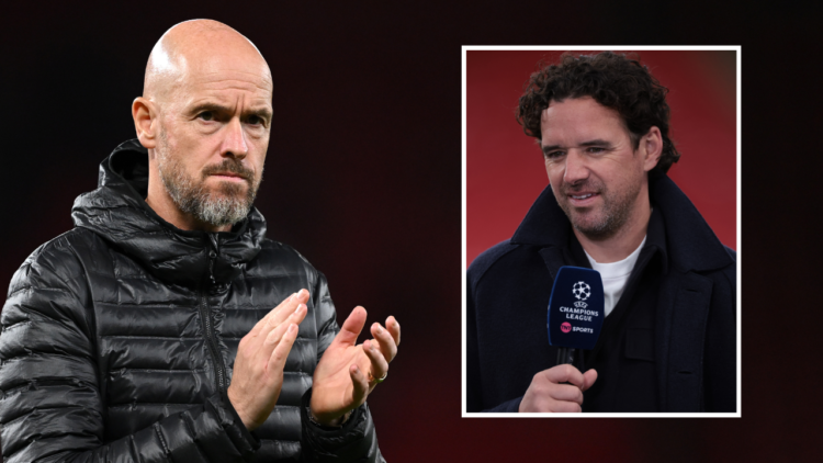 MANCHESTER, ENGLAND - SEPTEMBER 17: Erik ten Hag, Manager of Manchester United, acknowledges the fans after the Carabao Cup Third Round match betwe...