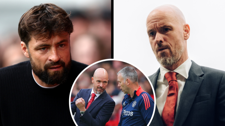 MANCHESTER, ENGLAND - SEPTEMBER 01: Manager Erik ten Hag of Manchester United walks off after the Premier League match between Manchester United FC...