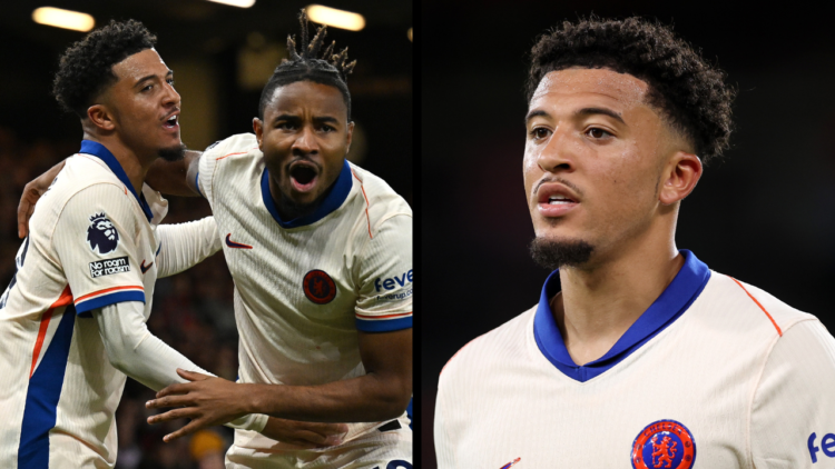 BOURNEMOUTH, ENGLAND - SEPTEMBER 14: Jadon Sancho of Chelsea during the Premier League match between AFC Bournemouth and Chelsea FC at Vitality Sta...