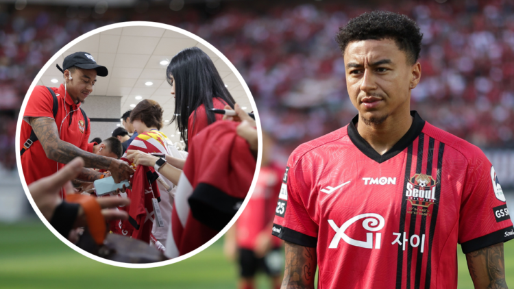 SEOUL, SOUTH KOREA - MAY 19: Jesse Lingard of Seoul FC looks on before the K-League match between Seoul FC and Daegu at Seoul World Cup Stadium on ...