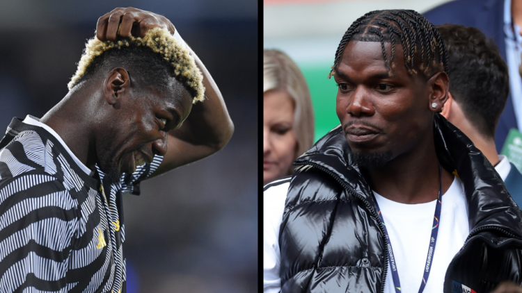 DUSSELDORF, GERMANY - JULY 01: Former France, Manchester United and Juventus midfielder Paul Pogba looks on form the tirbune prior to the UEFA EURO...