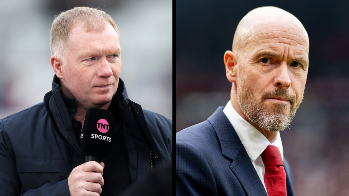 LONDON, ENGLAND - DECEMBER 23: Paul Scholes speaks for TNT Sports prior to the Premier League match between West Ham United and Manchester United a...