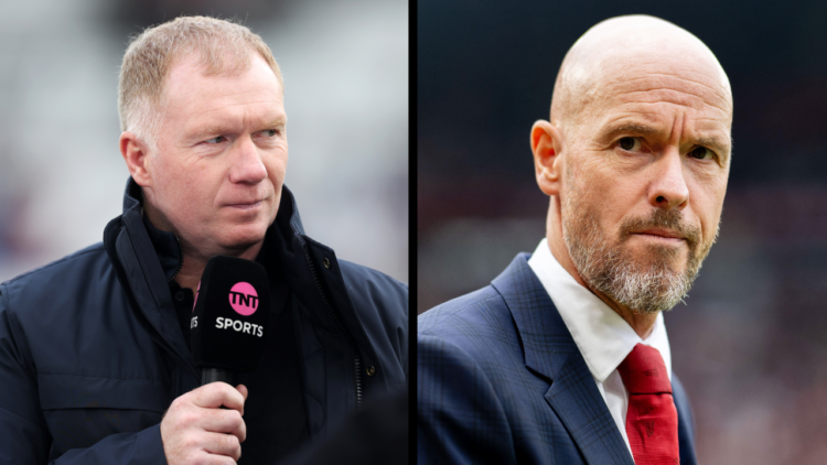 LONDON, ENGLAND - DECEMBER 23: Paul Scholes speaks for TNT Sports prior to the Premier League match between West Ham United and Manchester United a...